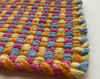 Woven Potholder - Cotton - Handmade