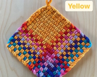 Woven Potholder - Cotton - Handmade