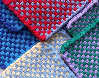 Set of 2 Cotton Woven Potholders - Checkerboard
