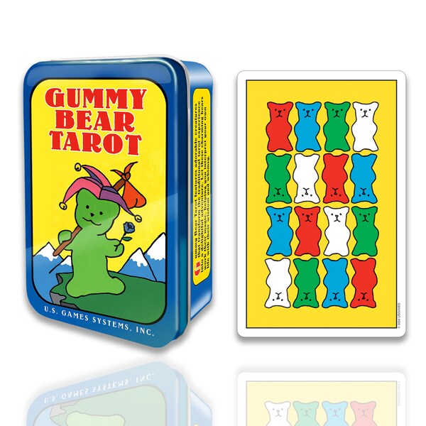 Gummy Bear Tarot Deck in Tin: 78 Cute Tarot Cards & Guidebook, divination tool for tarot readings, psychic readings, fortune telling