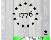 Union 13 Stars Betsy Ross US Flag USA United States of America 1776 Patriotic Svg Dxf Png Eps Jpg Pdf