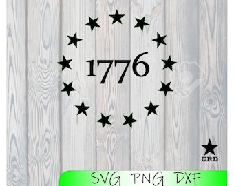 Union 13 Stars Betsy Ross US Flag USA United States of America 1776 Patriotic Svg Dxf Png Eps Jpg Pdf
