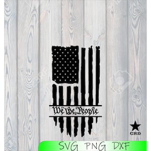 Distressed Flag Charging We the People svg dxf png