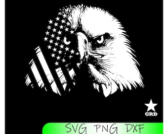 American Eagle flag, Patriotic, SVG, PNG, DXF