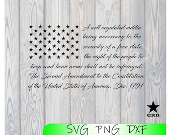 2nd Amendment Flag svg, dxf, png, eps