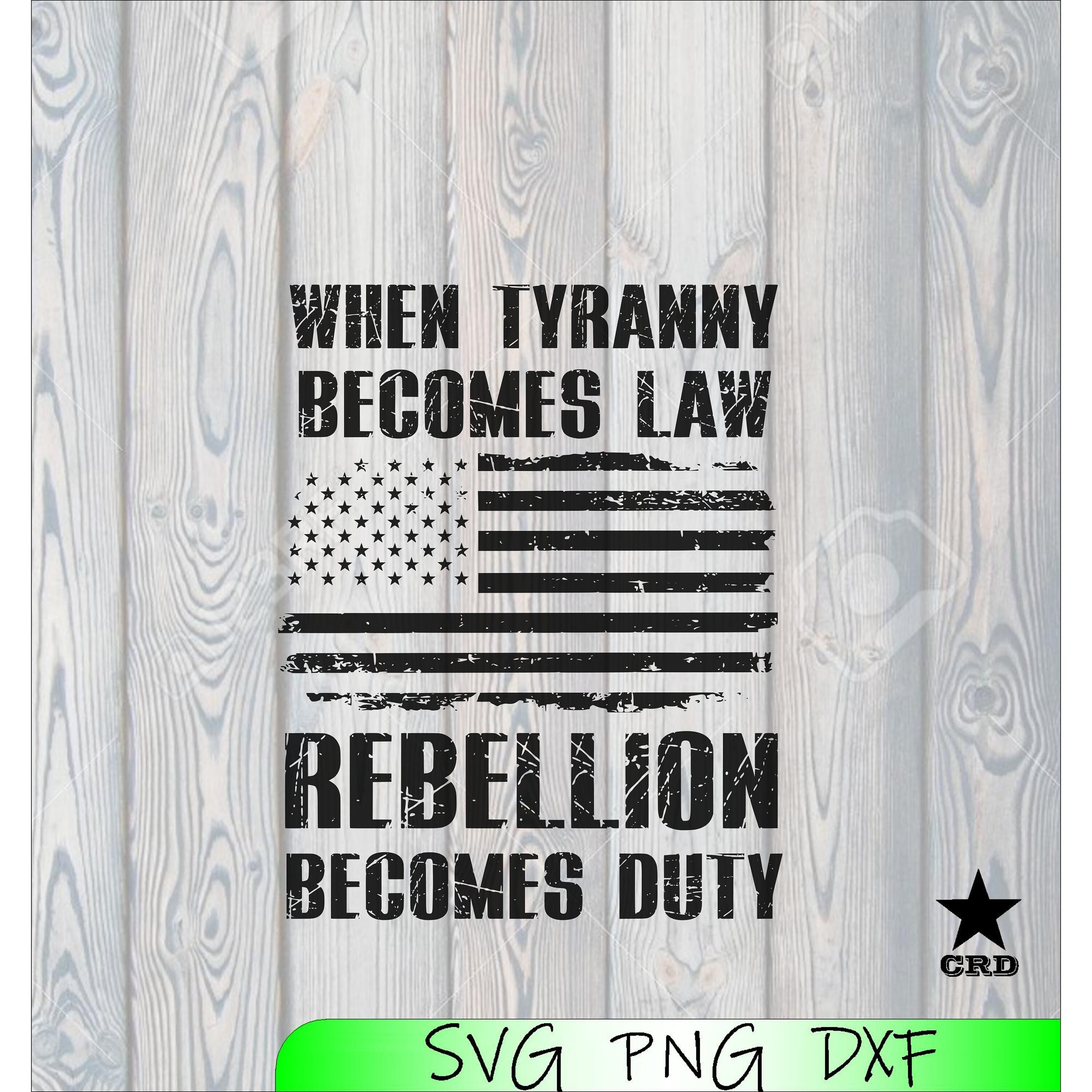 When Tyranny Law SVG DXF and PNG. Etsy Australia