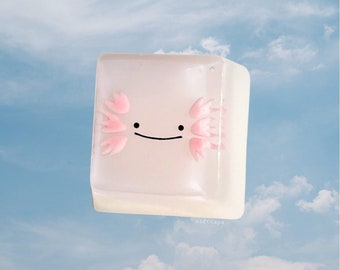 Ready-to-ship Axolotl 1u resin keycaps in the OEM mechanical keyboard profile for Cherry/Gateron switches