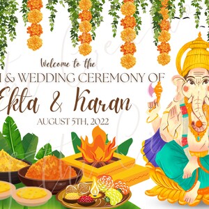 Pithi/Haldi or Wedding Ceremony Sign - Desi Wedding Ceremony, Indian Wedding Signs, Pakistani Wedding Signs | Printable Wedding Signs