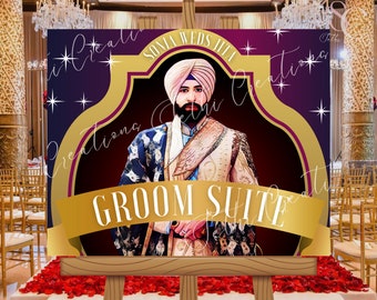 Groom Suite Signs - Cérémonie et réception de mariage Desi, Signes de mariage indiens, Signes de mariage pakistanais | Signes de mariage imprimables