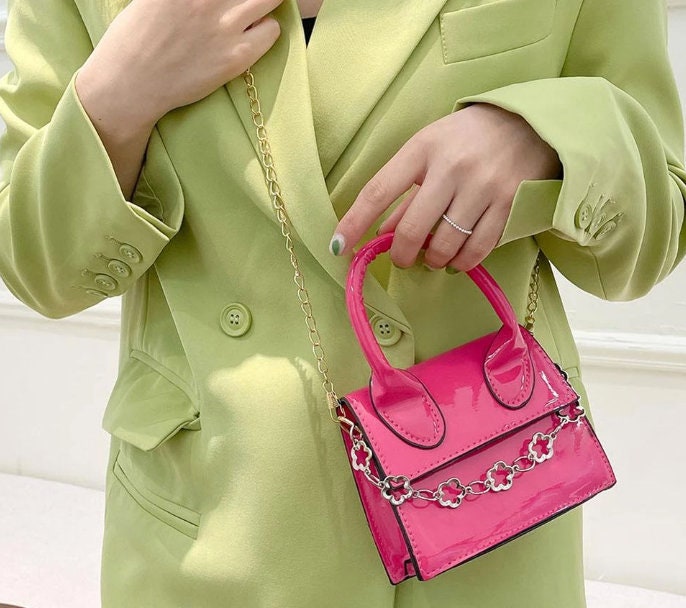 Pink Mini Purse for Women Cute Hot Pink Small Clutch for 