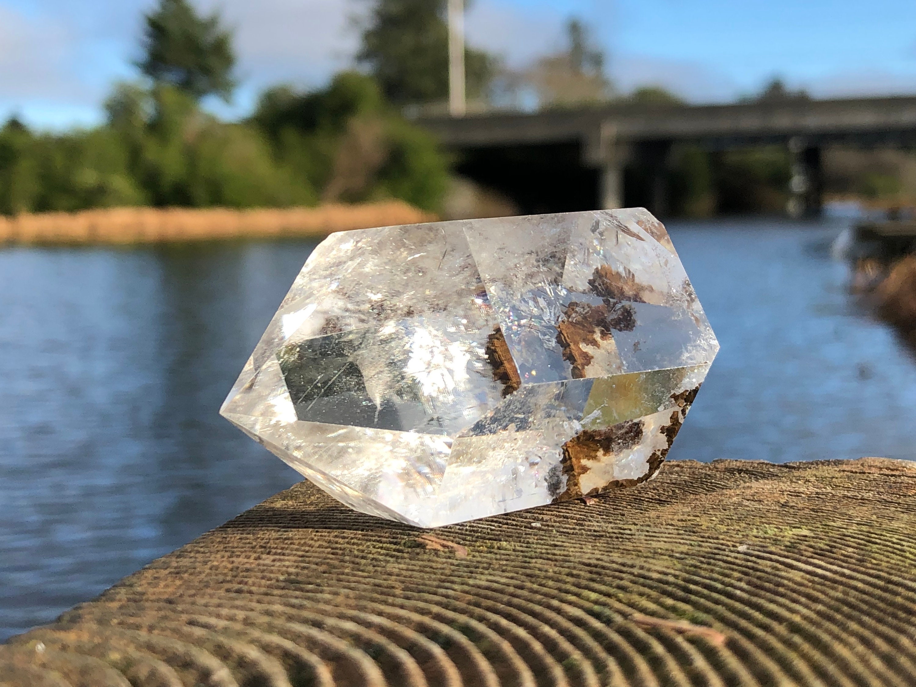 Rainbow Reflection Lodolite Landscape Double Terminated Garden