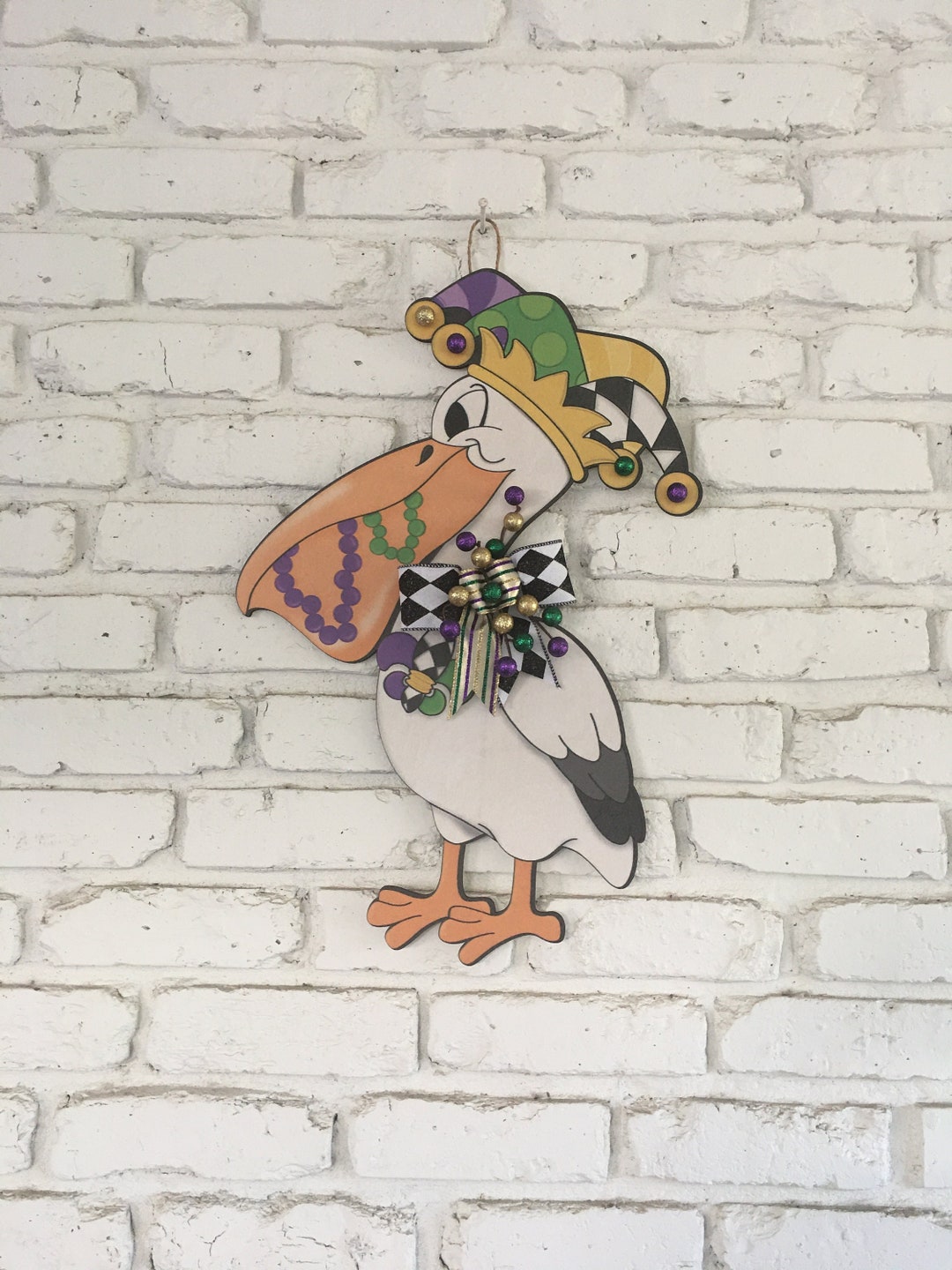 mardi gras pelican plush hat