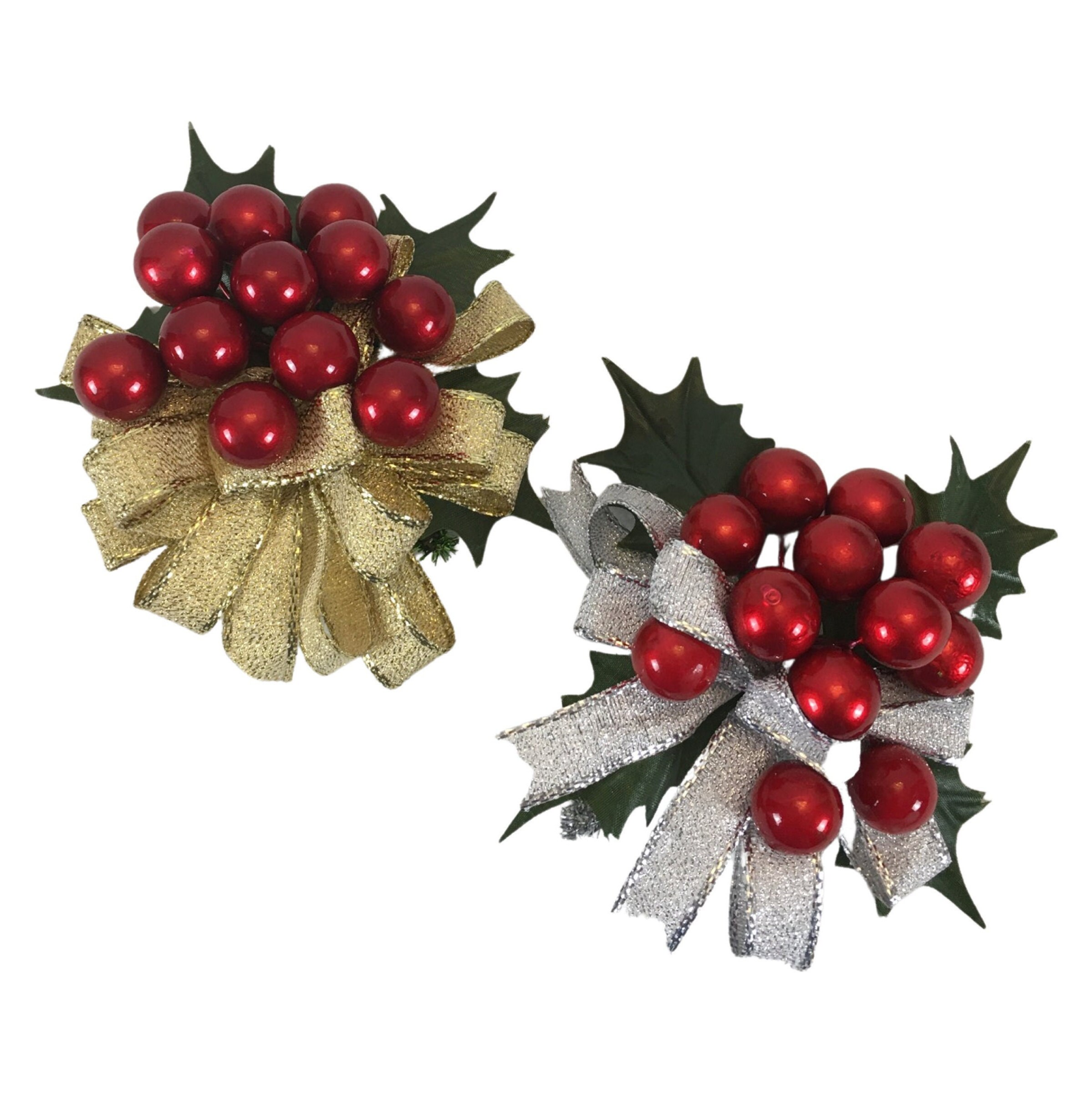 Vintage Christmas Craft Supplies Berries and Pinecones and Holly Bits and  Baubles 