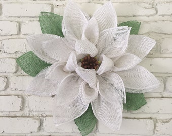 Magnolia Wreath: Creamy White Southern Style, 20" Front Door Decor