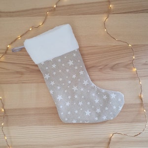 Personalized Christmas sock étoiles