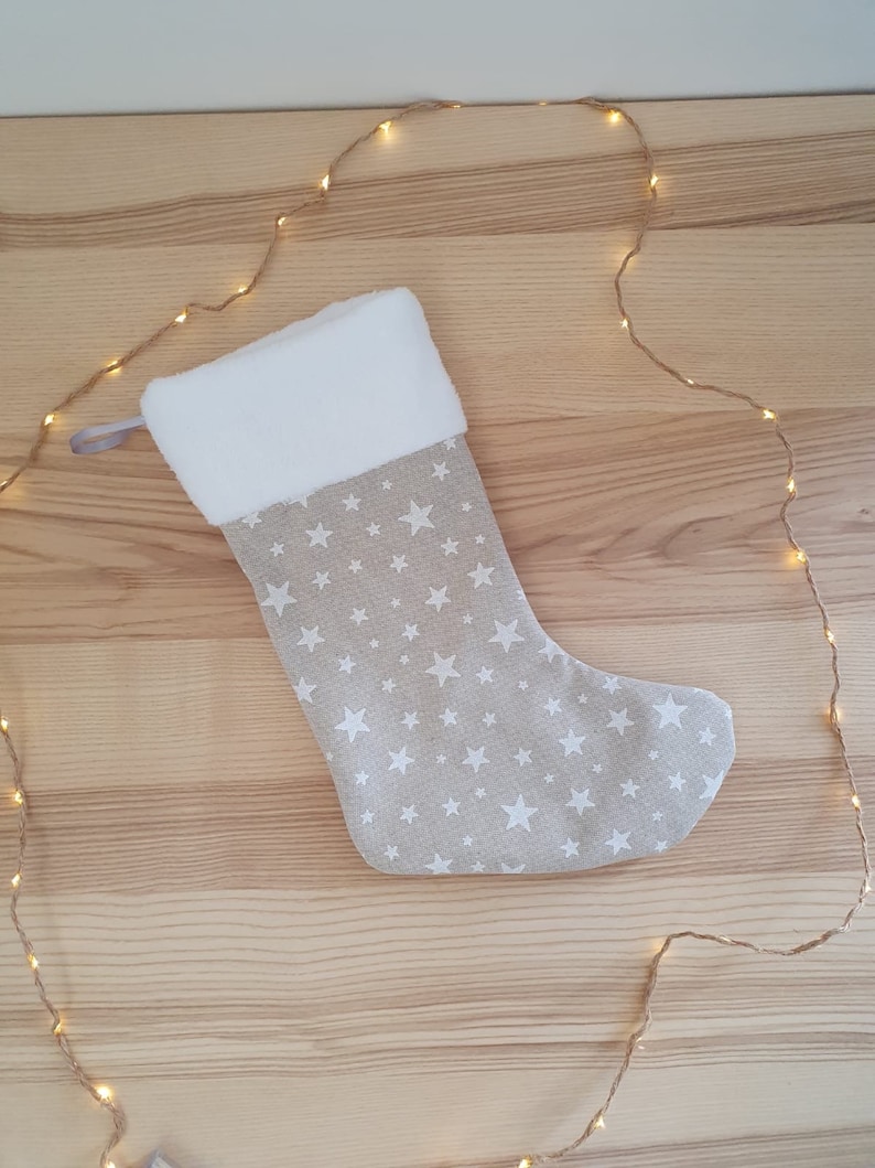 Personalized Christmas sock étoiles