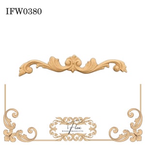 Heat bendable IFW 0380  iFlex Wood Products Pediment's   wooden appliques