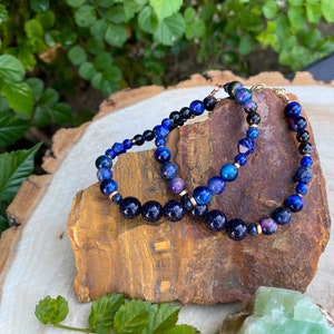Blue Sandstone Cocktail bracelet
