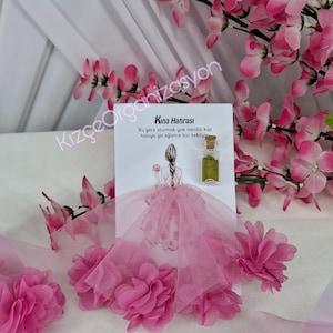 Fazzoletto all'henné con biglietto, fazzoletto da matrimonio, fazzoletto da mano, regali personalizzati all'henné in tubetto di vetro, tubetto di henné, regalo rosa