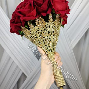 Bouquet holder, flowers bouquet holder, Bride flower holder, Bouquet Wrap, Wedding Bouquet, Bridal Bouquet, Bridal Accessories, Gold Bouquet