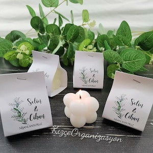 Vela de bolha de cartão, vela de cartão personalizada, lembrancinhas de vela de noivado, lembrancinhas de festa a granel de velas, vela decorativa feita à mão, vela de bolha