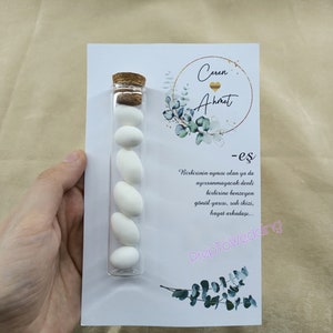 Carte personnalisée bonbon pour mariage, bonbonnière aux amandes, cadeau de fiançailles, cadeau personnalisé, cadeau de remerciement, cadeau pour des invités, cadeaux au henné