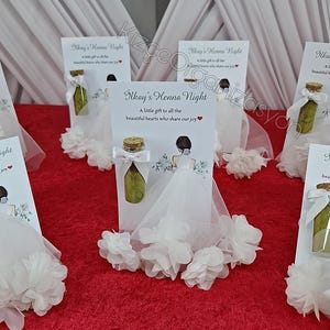 Geschenk Henna Taschentuch mit Karte, Hochzeit Taschentuch, Einstecktuch, Glass Tube personalisierte Henna Geschenke, Henna Tube, Glass Tube Geschenk