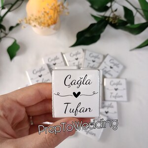 Bomboniera di cioccolato personalizzata per matrimonio per gli ospiti, cioccolato per baby shower, bomboniere per addio al nubilato, bomboniere di cioccolato per fidanzamento, regalo di compleanno