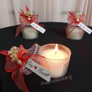 Personalized Wedding Candle Favors for Guest, Engagement Candle Favors, Candle Bulk Party Favors, Decorative Handmade Candle