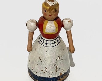 Vintage very rare Kay Bojesen wooden doll Hollænder par