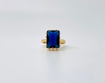 Classic Square Blue Stone Series Ring Para Los Adorados De Y Classic Square Blue Stone Series Ring Para Los Adorados De Y