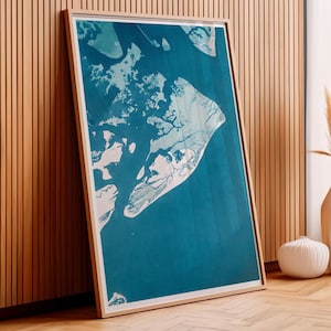Carte aquarelle de Hilton Head, impression côtière de Hilton Head, cadeau carte, décoration Fine Art, carte du Lowcountry, décoration de maison de plage, impression d'art mural Hilton Head