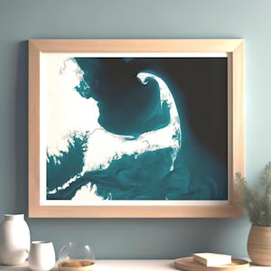 Küsten Karte Druck Cape Cod Massachusetts Geschenk Nautische Dekoration Geschenk für Frau Karte Kunst Einweihungsparty Geschenk Strand Dekor Geschenk Karte von Cape Cod Drucken
