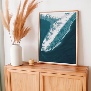 Cape May New Jersey Coastal Wall Art Nautical Map Print Jersey Shore Beach House Living Room Decor Housewarming Anniversary Gift
