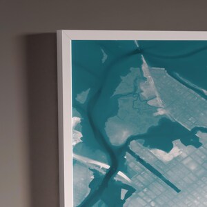 Wildwood underwater topography print — beach house gift beach house decor