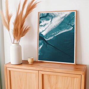 Isle of Palms Küsten Karte Art Print Nautische Strand Wand dekor für Zuhause Lebendige Küsten Design für Strand Haus Geschenk Karte Isle of Palms Druck