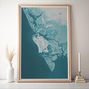 Marco Island stadskaart kunst Florida housewarming cadeau Florida kaart afdrukken decor muur kaart Zuid-Florida kaart nieuw huis strand decor Florida afdrukken