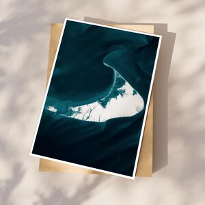Mapa de la isla de Nantucket, Massachusetts. Lámina decorativa para pared con motivos costeros. Regalo de inauguración de casa. Carta náutica para casa de playa. Regalo de aniversario. Enmarcado.