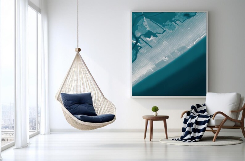 Wildwood nautical depth map — seaside wall print unique gift for travelers