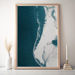 Stampa artistica di Clearwater Beach, Florida, litorale, regalo di anniversario, arredamento per la casa, arte dell'oceano della Florida, regalo nautico, mappa di Clearwater Beach