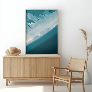 Wildwood bathymetric wall art — ocean depth map coastal decor