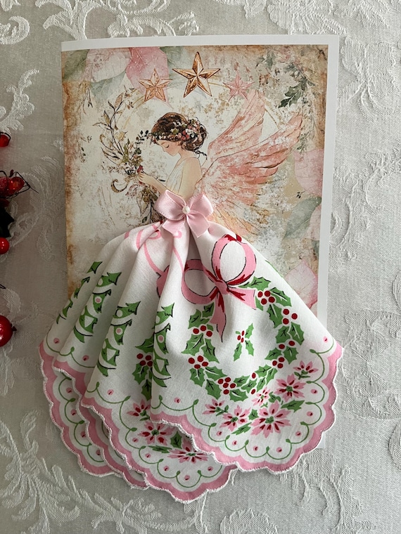 Christmas Angel Hanky Greeting Card