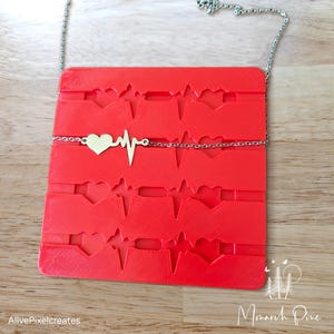 Monarch Pine Heartbeat Necklace Jig - Metal Blank #90