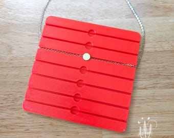 Monarch Pine Tiny Circle Charm Necklace Jig - Metal Blank #52