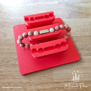 Monarch Pine Beaded Stone Bracelet Jig - Metal Blank #48