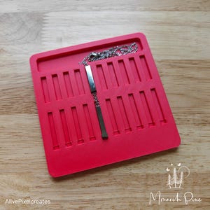 Monarch Pine Hidden Message Bar Necklace Jig - Metal Blank #4