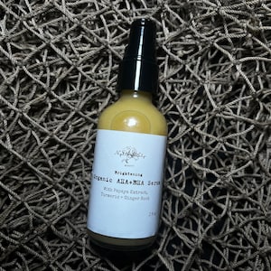 Brightening Serum with Turmeric + Papaya | Ginger Root | Vitamin C | Niacinamide | Dark Spots | AHA + BHA Exfoliant | Fan favorite!