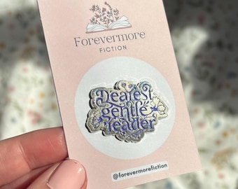 Lady Whistledown Inspired Enamel Pin  | Bridgerton | Bookish Gift |