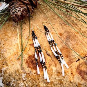 Earrings dangle with 14k gold hooks for sensitive ears - two lengths