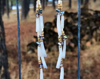 Matte Gold Dainty Shell Earrings